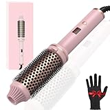 3-in-1 Negative Ion Thermal Brush – Hair Straightener, Curling Iron & Volumizing Brush | Adjustable Temperature 266°F-410°F, Fast Heat-Up in 60 Sec, Ionic Frizz Control (Upgraded 2025)