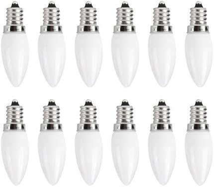 Duokon 10Pcs Mini E12 LED Candelabra Light Bulbs 1.5W AC 230V Candle Bulb LED Candle Light Bulb for Home Car Cabinet Hotel Lighting