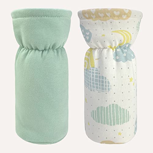 Image of abracadabra Cotton Relaxed Fit Bottle Modern Cover (Set Of 2) - Lost In Clouds,multicolor