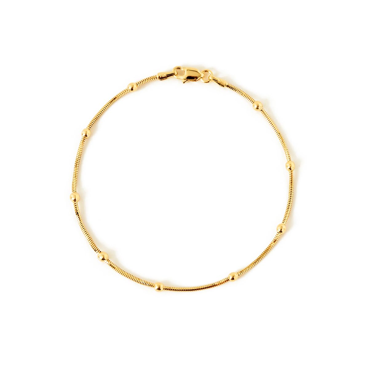 GelinBall Bead Station Bracelet in 14K Solid Gold