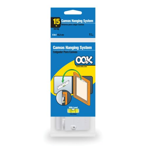 Image of OOK White Canvas French Cleat Hanging System (6 inch) 15lb