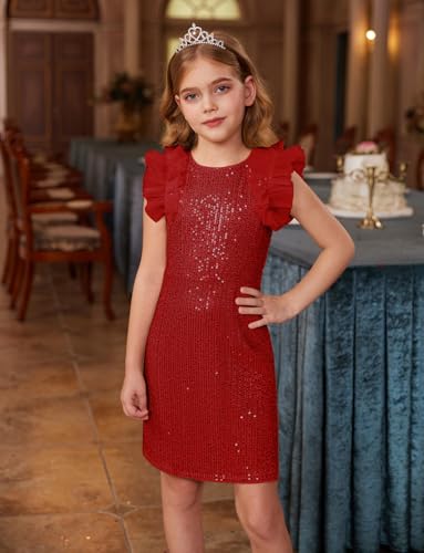 Image of GRACE KARIN Girls Dresses Sequin Party Formal Pageant Dress Tween Girl Birthday Tulle Prom Princess Maxi Dress Size 5-14