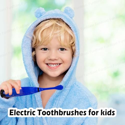 Image of FunBlast Cartoon Electric Toothbrushes for Kids - Vibrating Motion Toothbrushes with Replacement Brush Head, Soft Electric Battery Powered Toothbrushes for 3+ Years Kids (Battery Included) (Pack of 2)