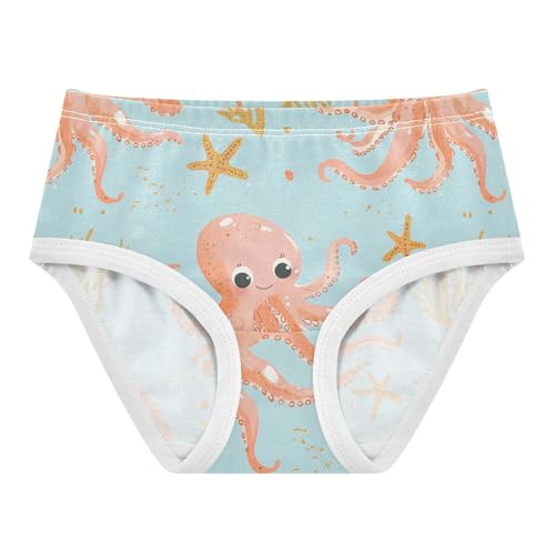 Wusikd Octopuses Girls' Underwear Cotton Cute Girls Briefs Soft Toddler Underwear 2T