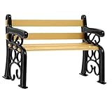 Banc modèle - les détails vifs et la conception de texture naturelle donnent à ce banc miniature en bois et métal un aspect délicat et réel, mini meuble