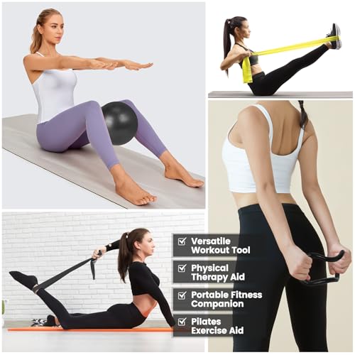Image of Home Pilates Essentials Kit for Women,Pilates Equipment Set with 9 Inch Yoga Ball,Figure 8 Resistance Band,Pilates Bands & Accessories,Pilates Ring and Ball Set for Beginners Home Workouts