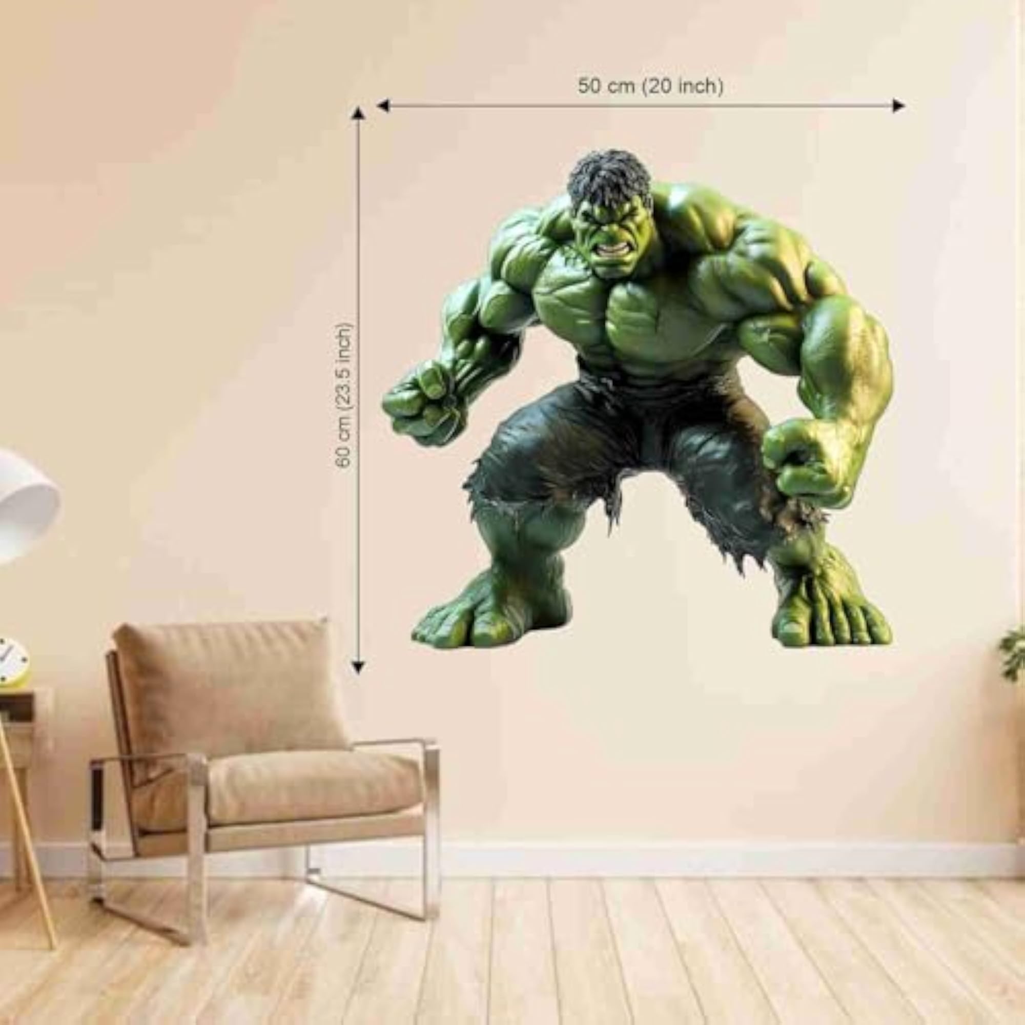 Hulk Theme Vinyl Wall Sticker for Kids Bedroom