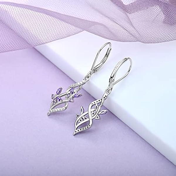 JO WISDOM Pendientes Infinito de Plata de ley 925 Mujer,Pendientes Mariposa con 5A Circonita,Jewelry para Mujer Mamá