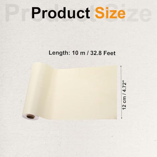 Image of PATIKIL Wood Grain Tape 4.7 inch x 32 ft, Self-Adhesive Wood Texture Repair Tape Realistic Wooden Effect Patch for Furniture Cabinets Floor Walls, Beige