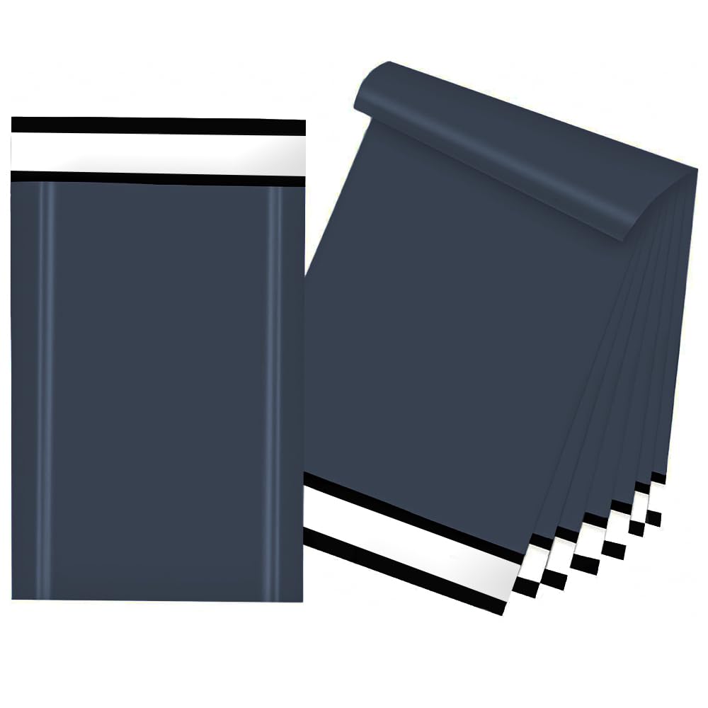 Venuscello® 500 x Polythene Mailing Bags 8" x 12" Misprinted Dark Grey Postal Postage Packaging Shipping Parcel Mailers for Packing Delivery Package Mail