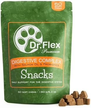 Dr. Flex Enzimas Digestivas Perros | 60 Soft Chews con Probiótico...