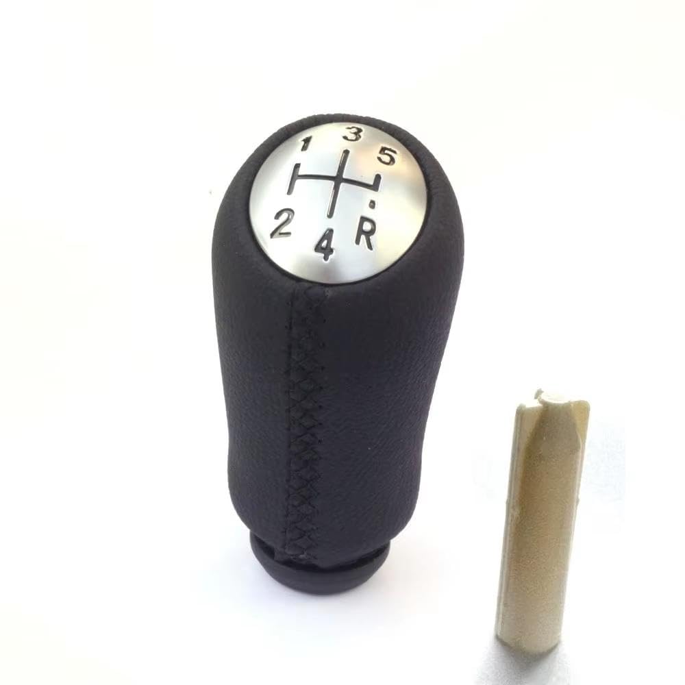 YDXHERTA Leather Chrome Gear Shift Knob Lever Shifter Pen for Renault for Clio 3 for Megane 2 for Scenic for Kangoo 2005-2009 Auto Parts(Matte Suit)