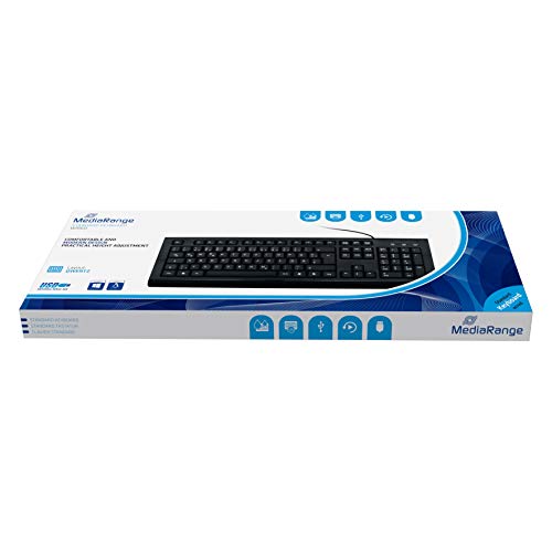 Preisvergleich Produktbild MediaRange Standard Tastatur, mit Kabel, QWERTZ, schwarz