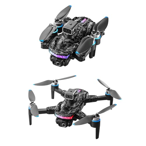 Luocute Dron de Quadcopter sin Escobillas con Cámara 4K, Plegable para Principiantes, 2.4g WiFi FPV, Retención de Altitud, Círculo/Rotación/Mosca de Punto de Referencia, (2 baterías)
