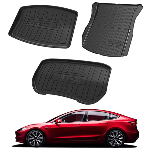 Tappetini Auto Tesla Model 3 2024-2025 - 3D Impermeabili 3 Strati | Set 3 Pezzi - Foto 9