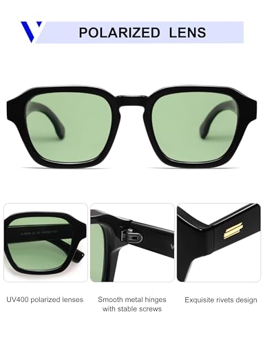 Image of VANLINKER Retro Vintage Polarized Trendy Small Square Sunglasses for Women Men 2025 Fashion Shades VL9858
