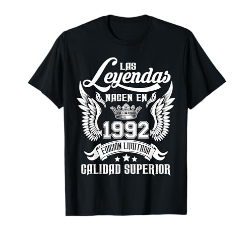 Cumpleaños Las Leyendas Nacen En 1992 Camiseta
