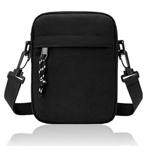 [ESユナイテッド] ショルダーポーチ 小さめ スマホポーチ ミニ ポーチ ショルダーバッグ 斜めがけ ミニショルダー メンズ レディース 防水 撥水 ナイロン 縦型 軽量 コンパクト 無地 (ブラック)" 