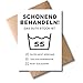 WBdesignz Lustige Geburtstagskarte zum 55. Geburtstag mit Umschlag - witzige Pflegeanleitung mit Waschsymbol – minimalistische Karte für Männer & Frauen (DIN A6)