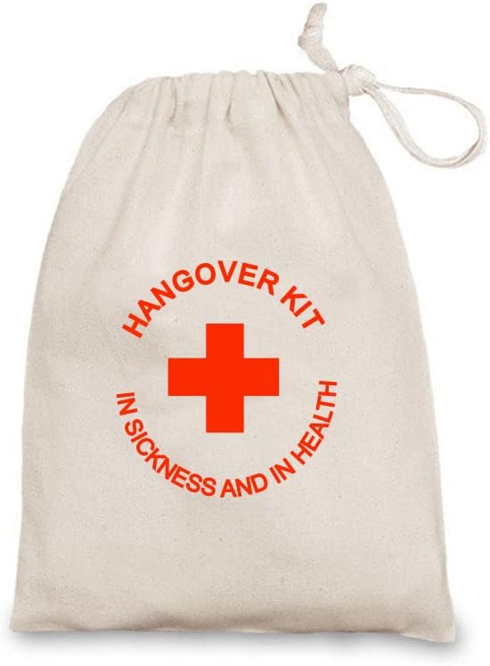 Set of 10 Hangover Kit In sickness and In Health Bags - Bachelorette Party Gifts - Hangover Rescue Bags - Wedding Recovery Kit - Survival Kit - Girls Party