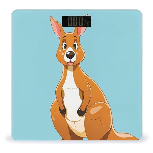 Balanca digital de baño con diseño de canguro divertido