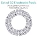 Vive Tens Unit Pads [52 Pack] - Reusable Replacement Electrodes - Electrotherapy Muscle Stim - Self Adhesive Gel - Fits Most EMS Physical Therapy Devices for Pain Relief - Snap Style