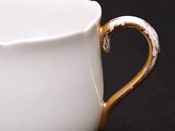 Amazon.co.jp: 高級磁器 大倉陶園 白磁 ゴールドライン チューリップ型