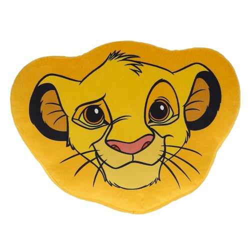 Disney - Coussin 3D Roi Lion Simba Disney Enfant - Décoration Chambre - Accessoire Lit - Peluche Confortable