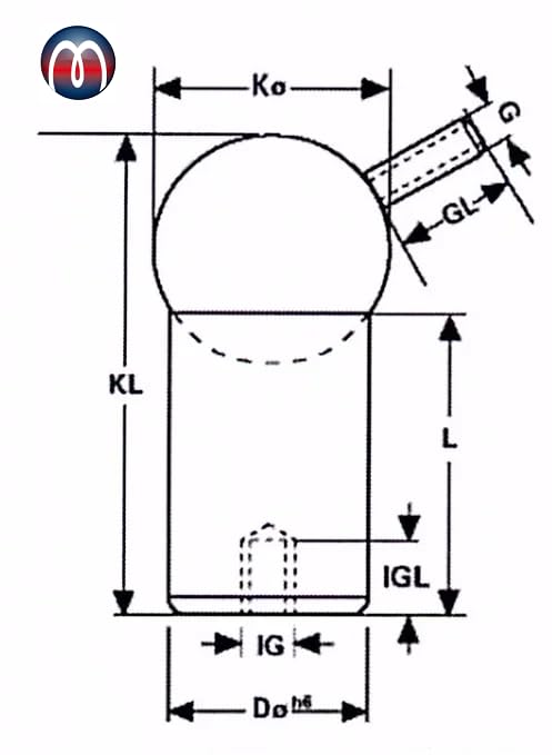 Magnetyczny przegub kulowy neodymowy z czopem gwintowanym M4 x 12, kulka Ø 16 mm, podstawa Ø 16 mm – wytrzymuje 7 kg – silne magnetyczne przeguby uniwersalne – temperatura robocza: maks. 100 °C