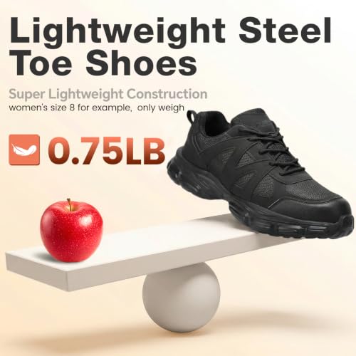 Image of Steel Toe Shoes for Men & Women Work Shoes Women Safety Toe Sneakers Unisex