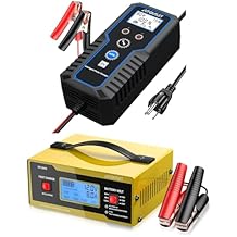 AUTOUTLET 8V Golf Cart Battery Charger 015A Smart Automatic, Trickle Charger & Battery Maintainer with LCD Display, PWM 4-Stage Charging for AGM Gel Lead Acid Batteries