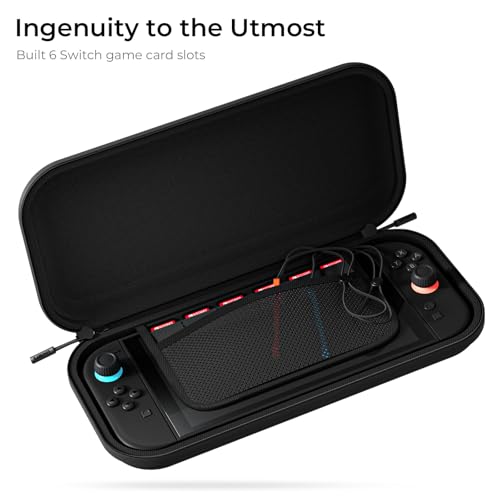 Image of COOWPS Switch 2 Case for Nintendo Switch 2, Includes All-In-One Case and Slim Cases, Game Card Slots, Portable Full Protection Travel Storage Bag for Switch 2 Console Pro Controller Accessories