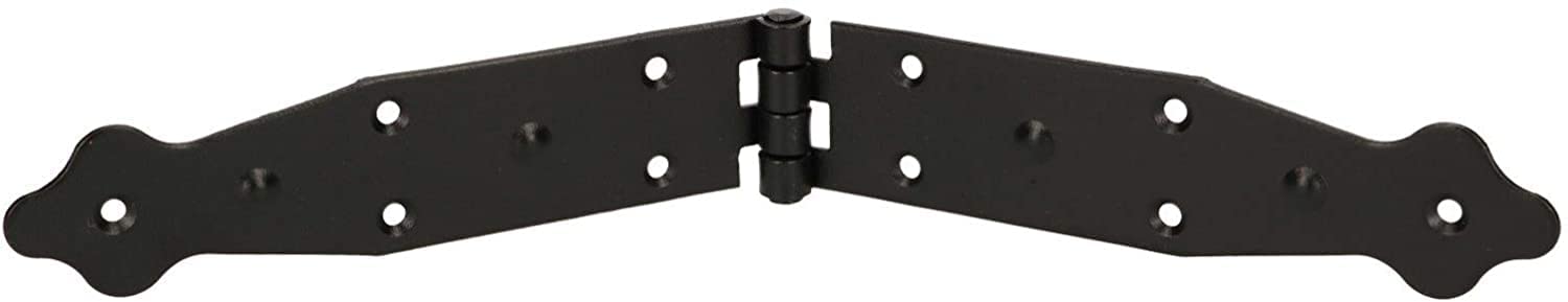 KOTARBAU® - Set di 10 cerniere per casse, tavoli, mobili, verniciate a polvere, 290 x 35 mm, colore nero