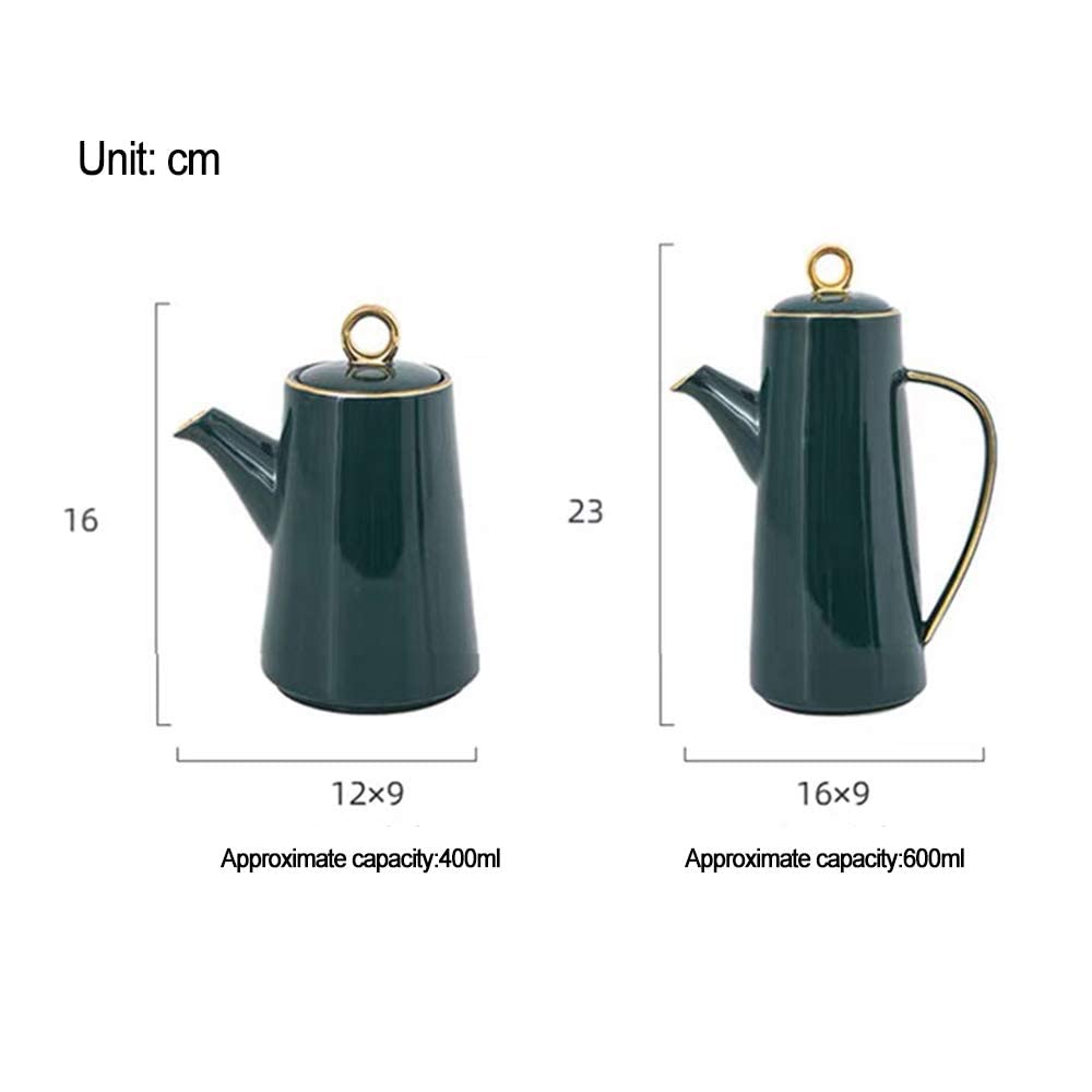 ESNY Generische Olivenöl-Spenderflasche.Keramik-Ölflaschen.Geeignet Für Die Aufbewahrung Von Öl,Essig,Sojasauce Und Anderen Flüssigkeiten,1 Stück,20oz green-400ML