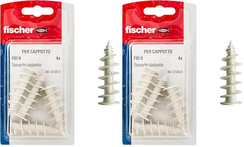 Fischer Fid II 573822-4 tacos aislantes para fijación de cargas ligeras, 50 mm (Paquete de 2)