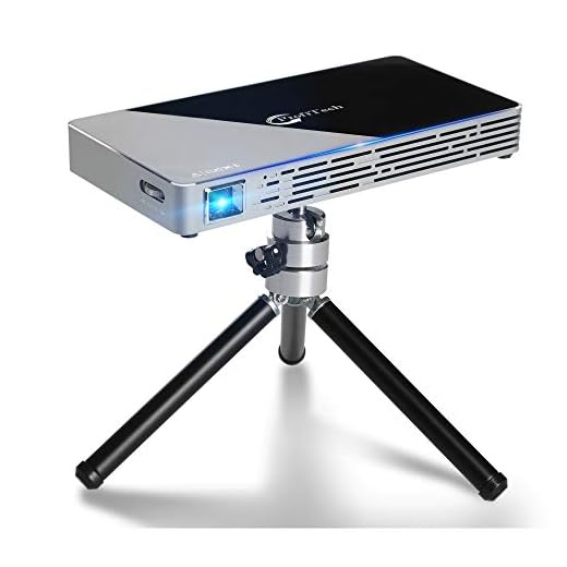 Mini Projector Portable Smart Video Android 7.1.2 Wireless and Wired Screen Mirroring for iOS/Android Smartphone 200 Ansi Lumens Dual WiFi 2.4G/5G Support Full HD 1080P Keystone Correction Bluetooth