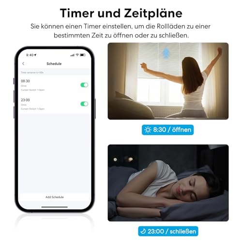 LoraTap ZigBee Rolladenschalter: Rolladenaktor fur Rollläden Jalousien Markisen, Smart Home Rolladensteuerung kompatibel mit Alexa, erfordert LoraTap ZigBee Hub, 380w