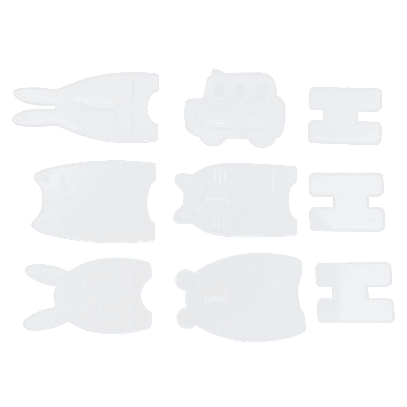 Bracket Silicone Mold Set, Cleanable Reusable Mobile Phone Holder Silicone Mold 9 Pcs/Set for Friends for DIY Hand Made-image-40