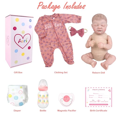 Muñeca Reborn bebé realista 20 pulgadas para niñas 3+ miniatura 6