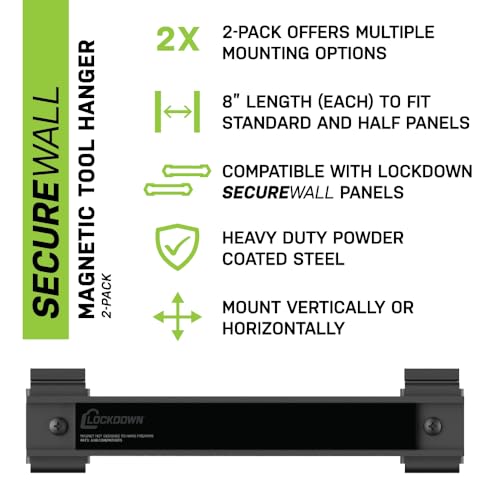 Support magnétique Lockdown Securewall à forte aimantation pour ranger