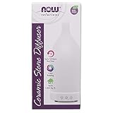 NOW Essential Oils, Ultrasonic Ceramic Stone Oil Diffuser, Extremely Quiet, Easy To Clean