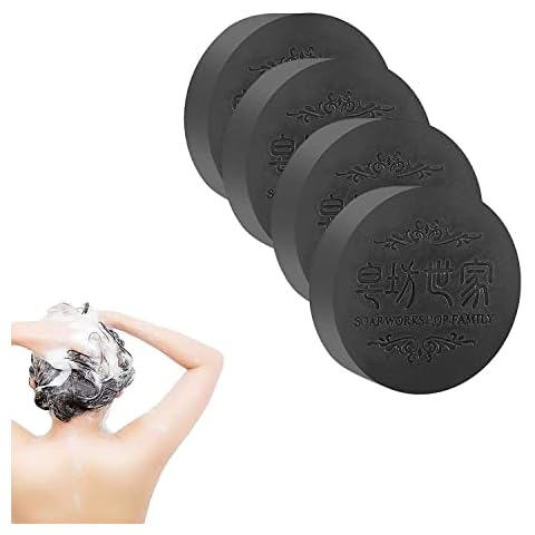 MIXAROLA Black & Thick Hair Fallopia Multiflora Shampoo Bar, He Shou Wu Extract Soap - Deeply Cleanses, Promotes Growth, Prevents Loss (4pcs) Cover