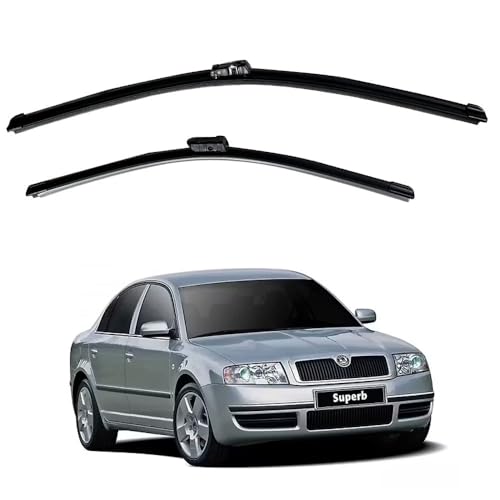 Image of Oshotto Frameless (O.E.M Type) Wiper Blades Compatible with Skoda Superb Old (24 inch / 18 inch)