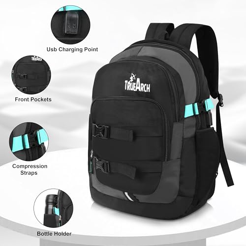 Image of ProArch Jupiter Pro Laptop Compartment, USB Charging Port & Organizer Pocket, Raincover College, Business, Casual & Outdoor Use 32 Liters