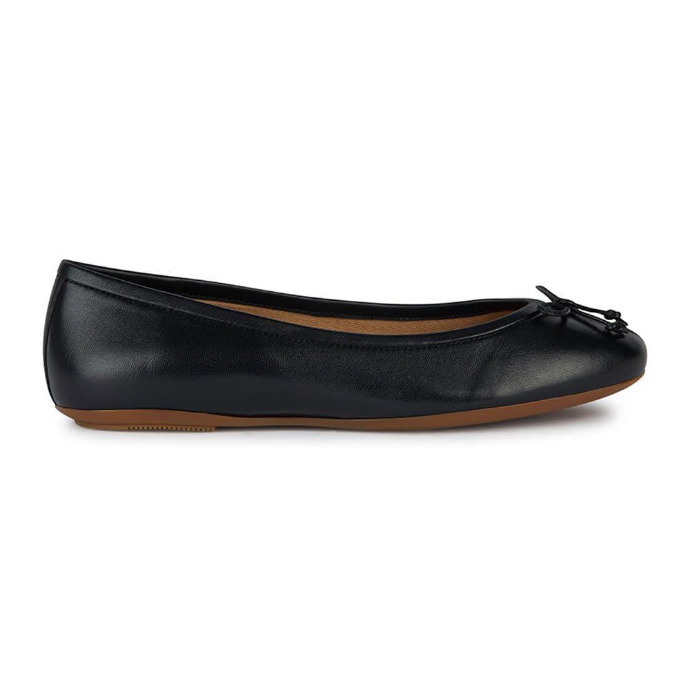 Geox Women's D Palmaria H Ballet Flat, Black, 7 UK