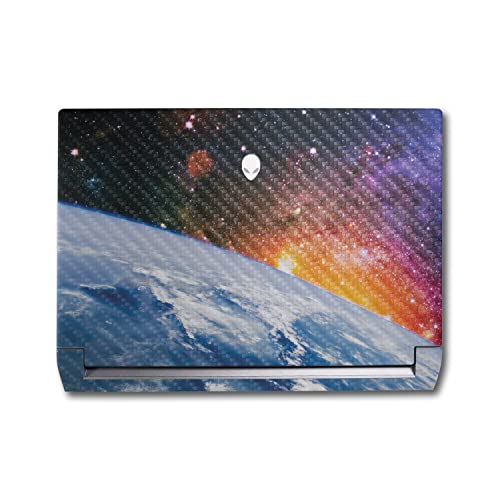 Image of MightySkins Carbon Fiber Skin Compatible With Alienware M17 R5 (2022) Full Wrap Kit - Global Sunrise | Protective Durable Textured Carbon Fiber Finish | Easy To Apply & Change Styles | Made in the USA