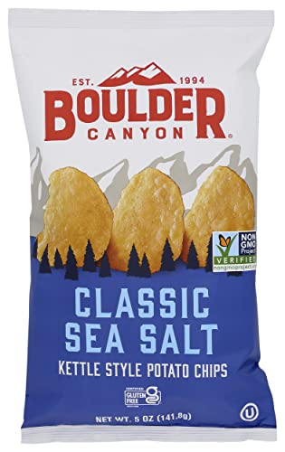 Image of Boulder Canyon Totally Natural Potato Chips 5.0oz, (Pack of 12)