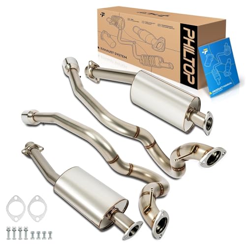 Exhaust Tailpipe Actuator - Updated Diagnostics - 2020 Ford Mustang GT500 3 PHILTOP Cat-Back System, Stainless Steel Cat Back Exhaust System Fit for 1996-2004 Ford Mustang V8 4.6L