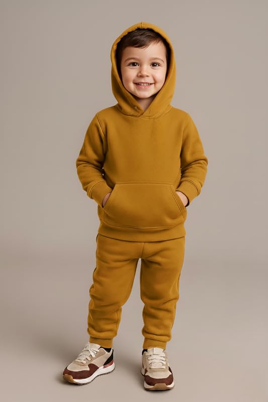 Image of Kids Hoodie Sweatshirt, Boys & Girls Relaxed Fit Wool Hooded & Round Neck Sweatshirt