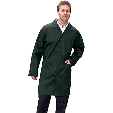 Black Pepper Lab Coat, Warehouse Coat, Doctor Technician Food Coat - Six Colours (Forest Green, M) Cover